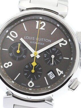 LOUIS VUITTON Tambour Q1121 Chronograph Brown Dial Automatic Men's Watch_884468